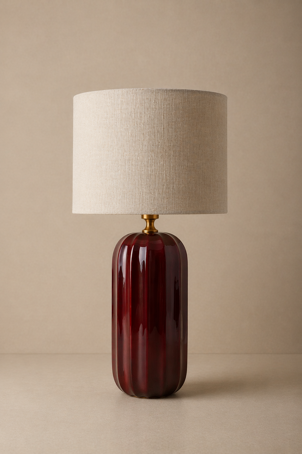 Column Table Lamp Large -Amber